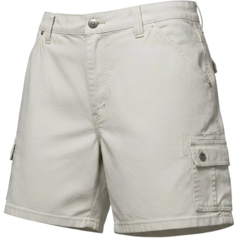 Vintage Riveted by Lee Cargo Shorts‎ Women 14M Tan High Waisted Made in USA